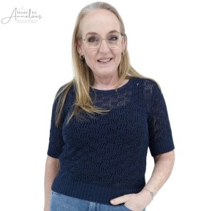 Z Enjoy Pullover KM structuur - Marine